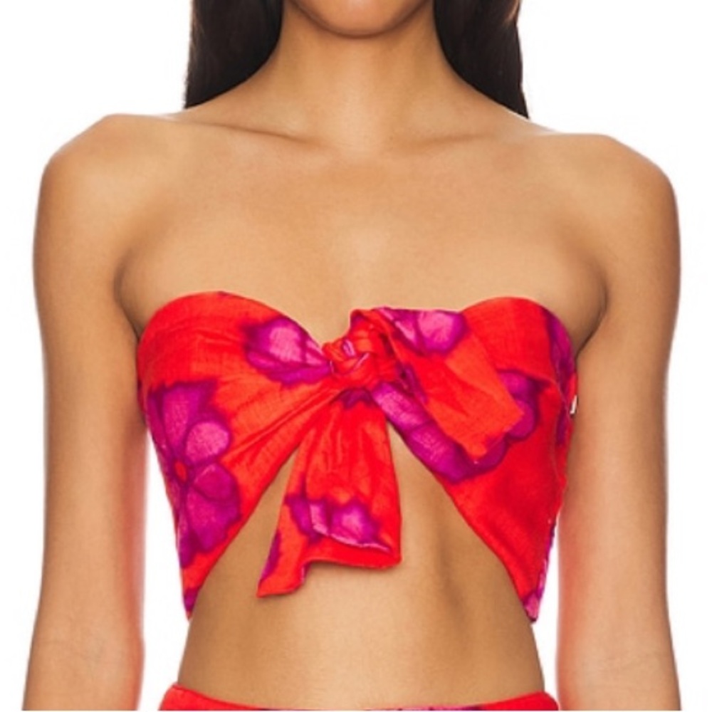 $245 NWT Rhode “Toni” Crop Top in Scarlet Bombay Bloom Sz XS S M L XL